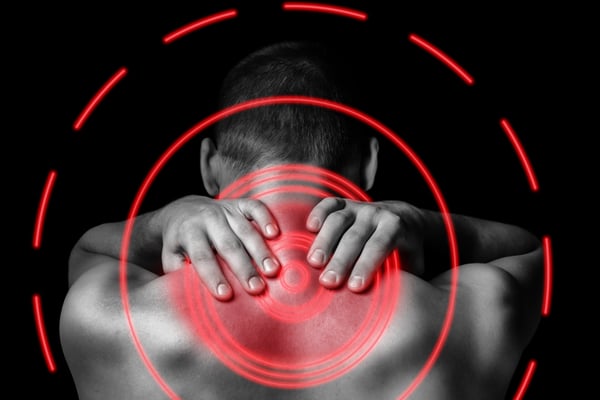 Upper Back Pain | Man Holding His Neck