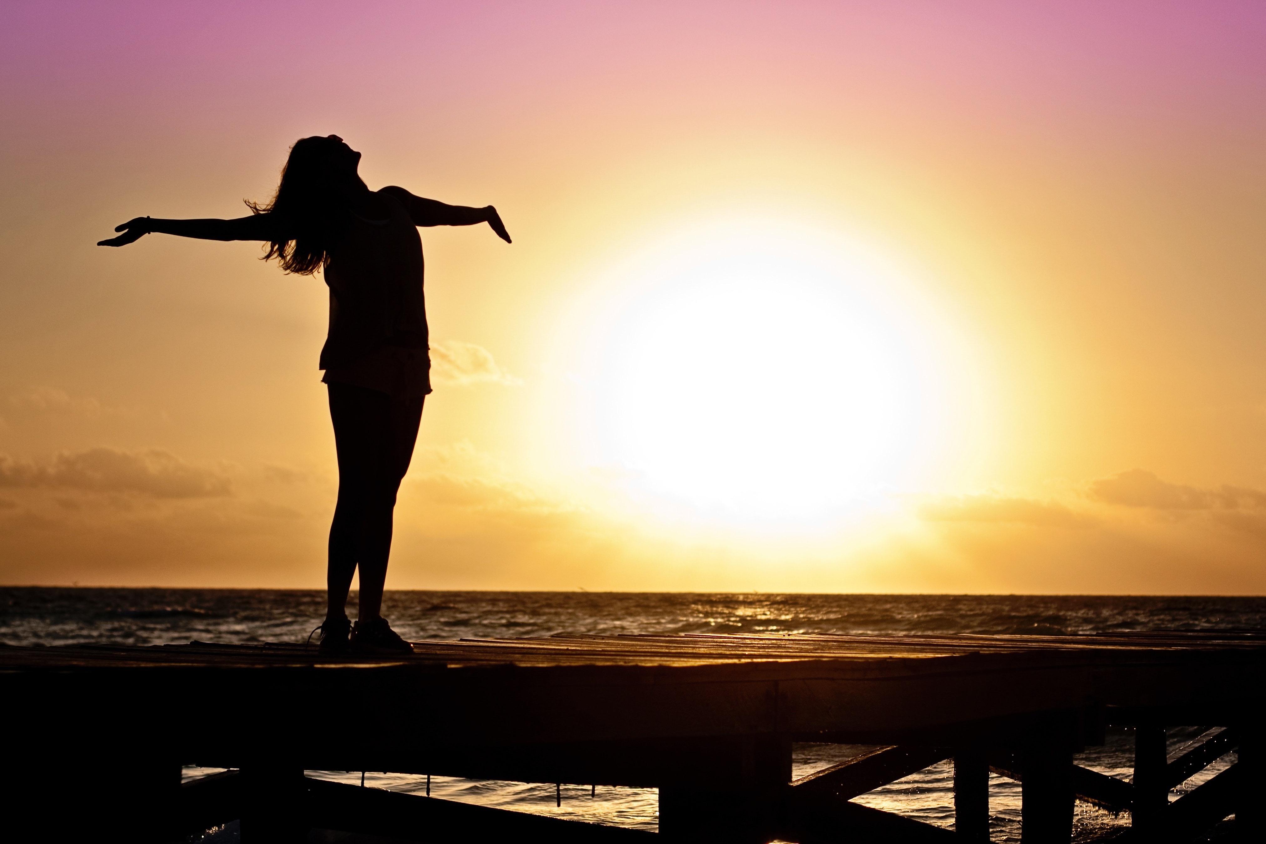 Woman getting vitamin D from the sun 